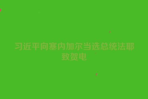 习近平向塞内加尔当选总统法耶致贺电