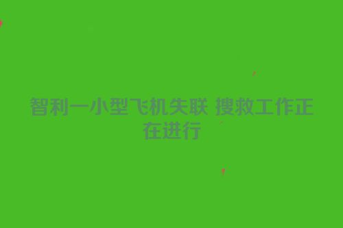 智利一小型飞机失联 搜救工作正在进行