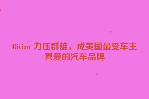 Rivian 力压群雄，成美国最受车主喜爱的汽车品牌