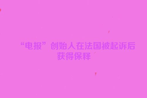 “电报”创始人在法国被起诉后获得保释