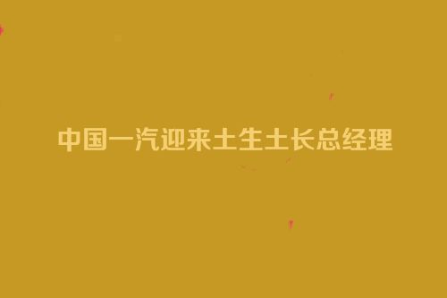 中国一汽迎来土生土长总经理