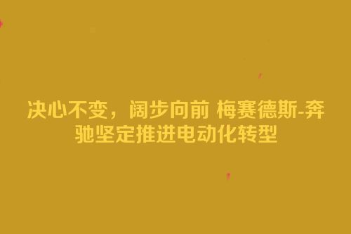 决心不变，阔步向前 梅赛德斯-奔驰坚定推进电动化转型
