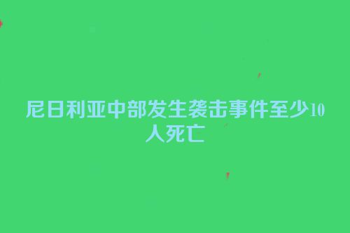 尼日利亚中部发生袭击事件至少10人死亡