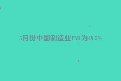 5月份中国制造业PMI为49.5%